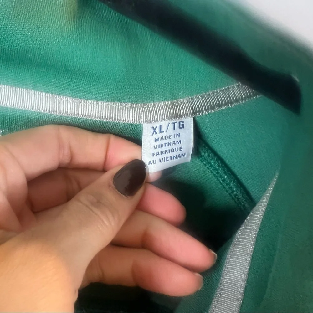 TOMMY BAHAMA SPORT TIDAL STRIPE HALF ZIP XL Men's Green Quarter-Zip Sweater